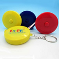 Plastic Round Tape Measure Key Chain